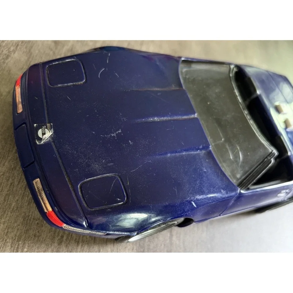 Funrise 1995 Chevrolet Corvette Blue With Real Voice Radio Sounds Lights Chevy